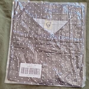 Gray Polka Dot Button-Up Shirt